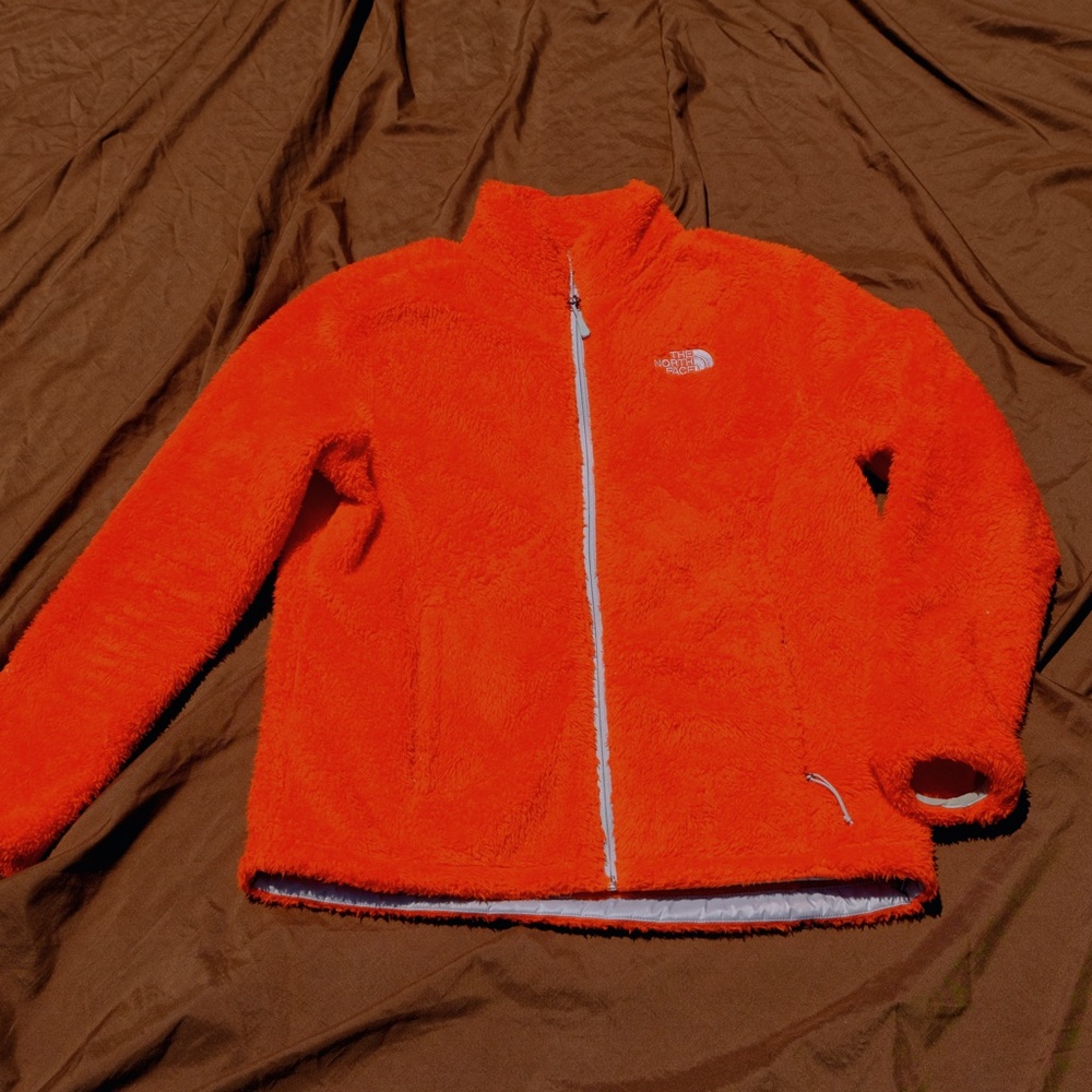 The North Face Orange Fluffy Jacket